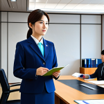 Aspiring Public Servant**

"A young, professional Japanese woman in a modest business suit, confidently presenting a policy proposal to a diverse group of colleagues in a bright, modern government office, fully clothed, appropriate attire, safe for work, perfect anatomy, natural proportions, professional digital art, high quality, family-friendly."

**