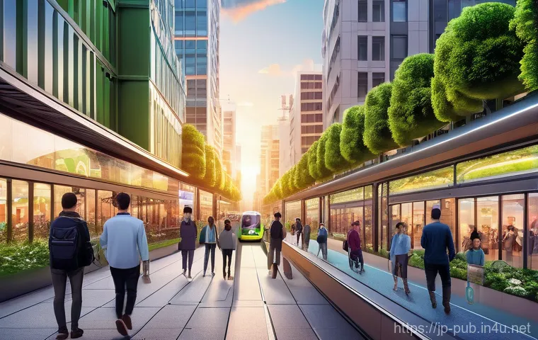 공공정책과 도시계획의 접목 - Image Prompt 1: The Seamless Smart City Life**